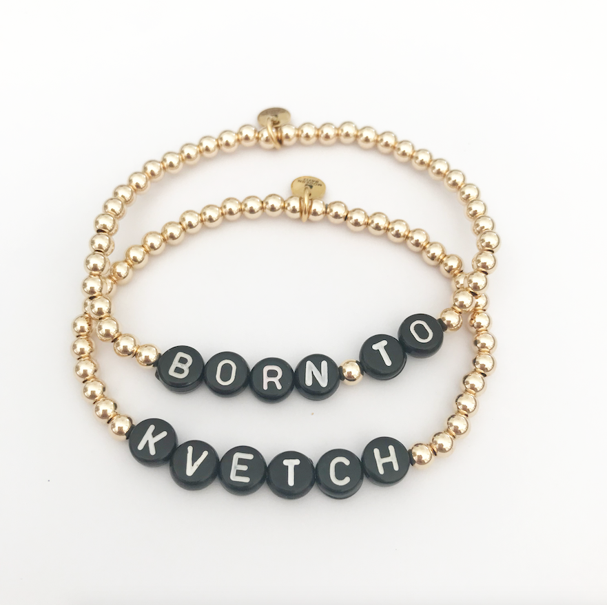 Gold beaded stretch sale bracelets